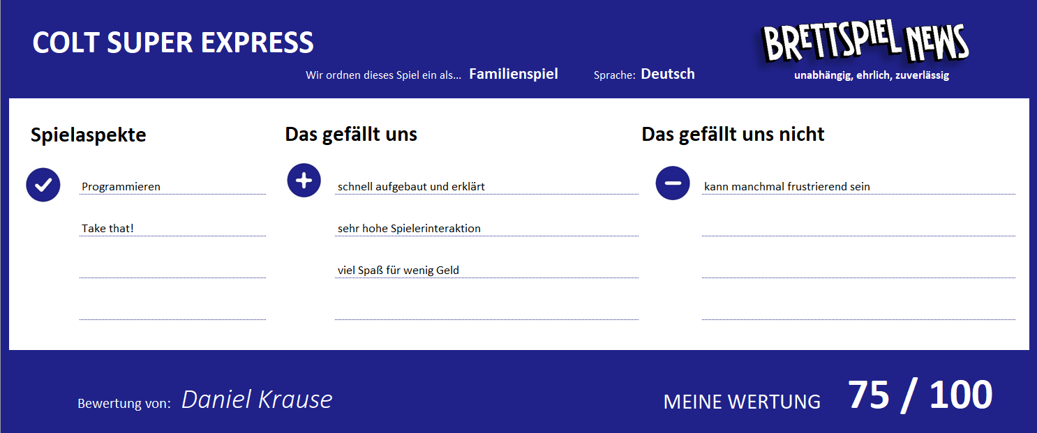 super colt express 2 meinung