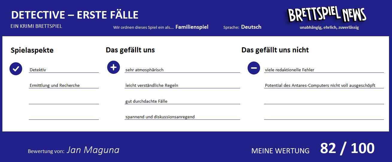 detective erste faelle 2 meinung wertung