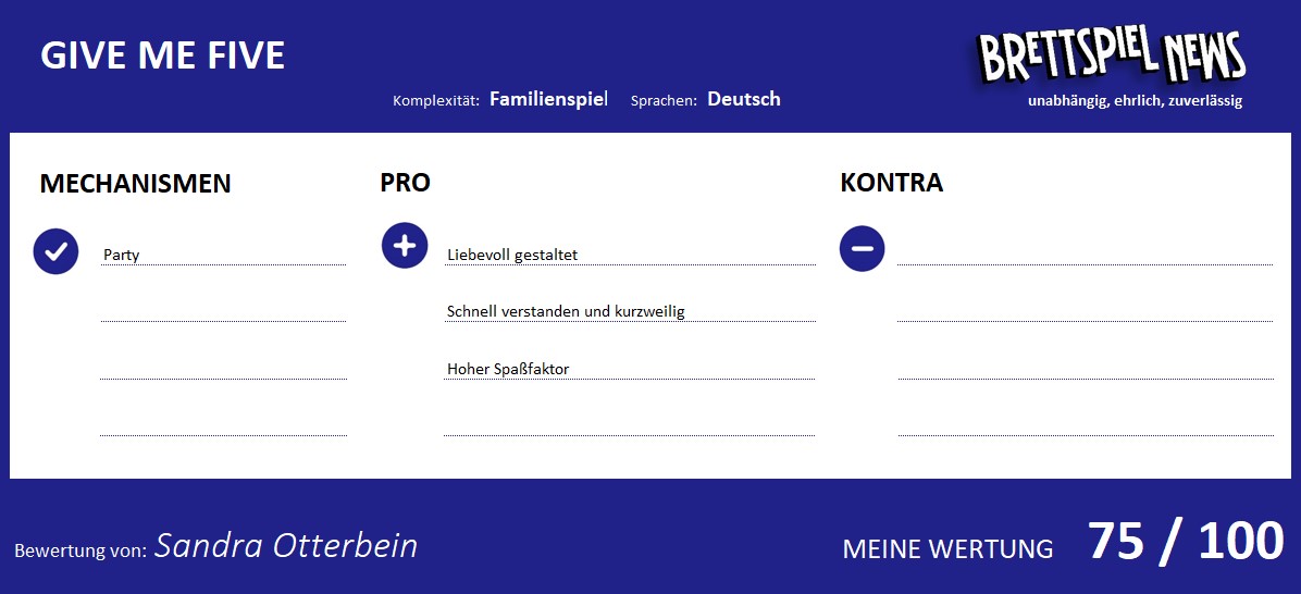give me five wertung