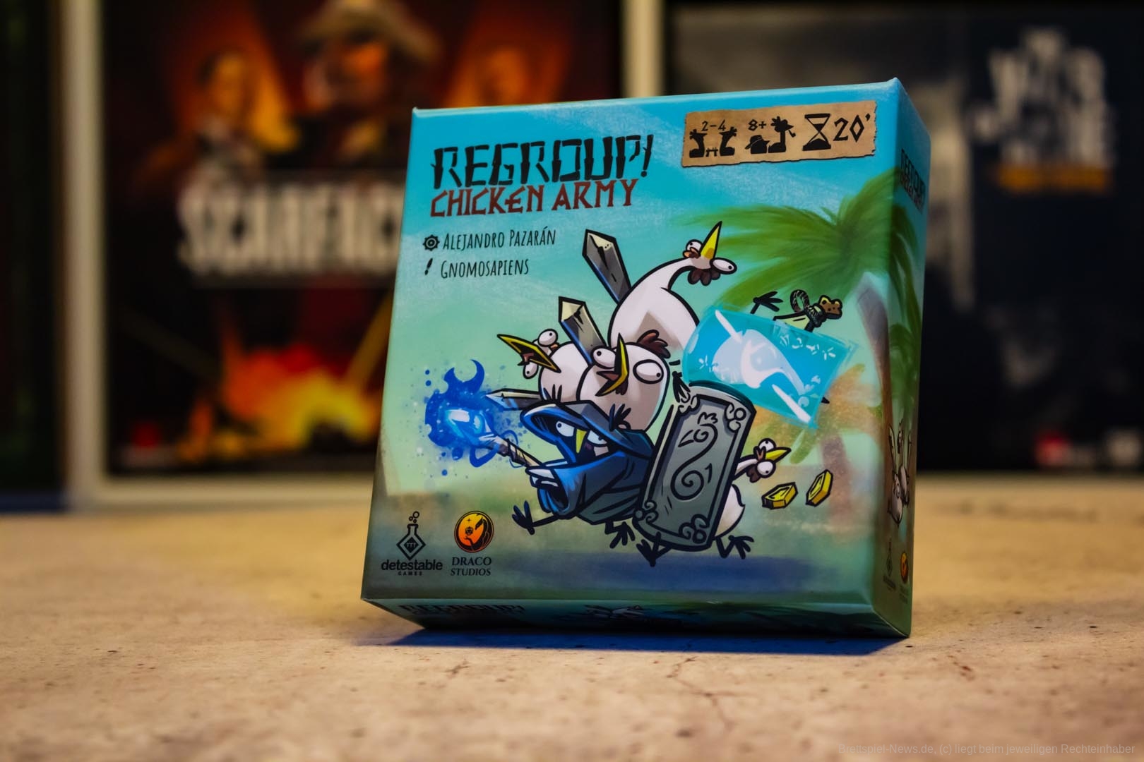 Hühnersoldaten und Hühnerzauberer im neuen chaotischen Kartenspiel