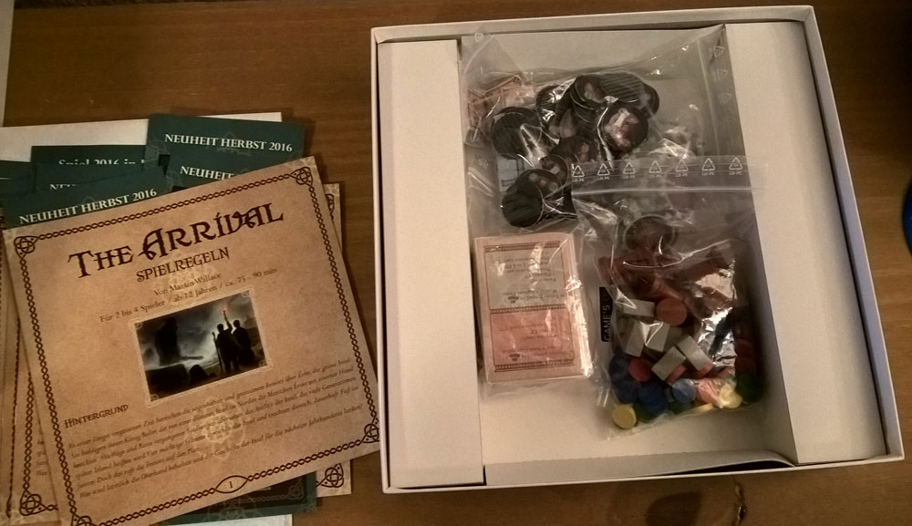 The Arrival von Martin Wallace, Test, Rezension, Spiel, Brettspiel