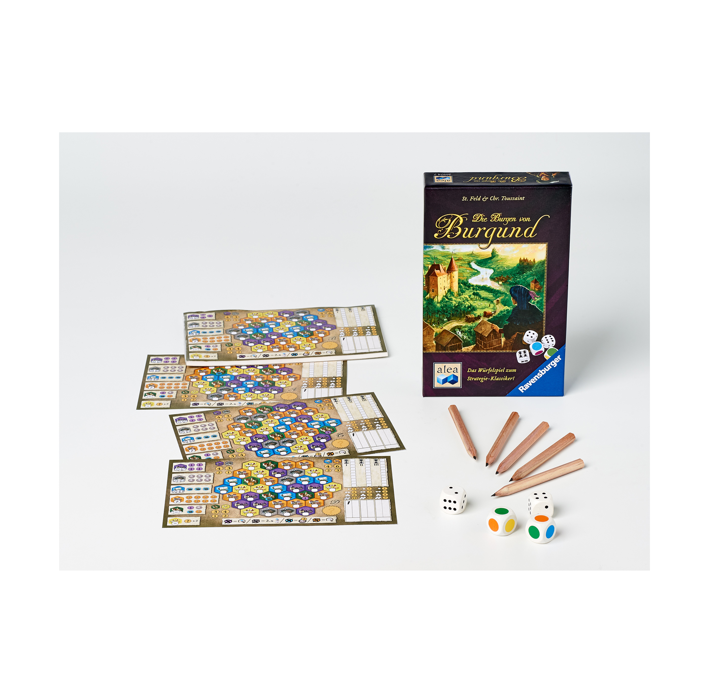 Die Burgen von Burgund Würfelspiel wird auf der Spiel 17 vorgestellt