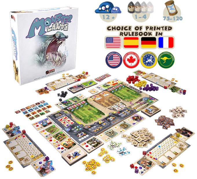  Monster Lands - Das strategische Würfel-Placement Spiel