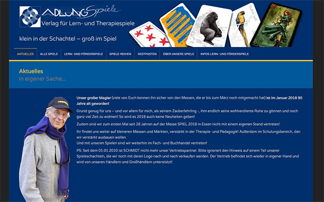 Spielebranche // adlung-spiele.de wieder online