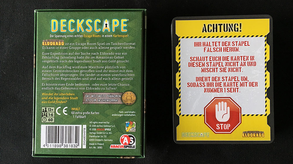 Test //  Deckscape – Das Geheimnis von ELDORADO – OHNE SPOILER! 