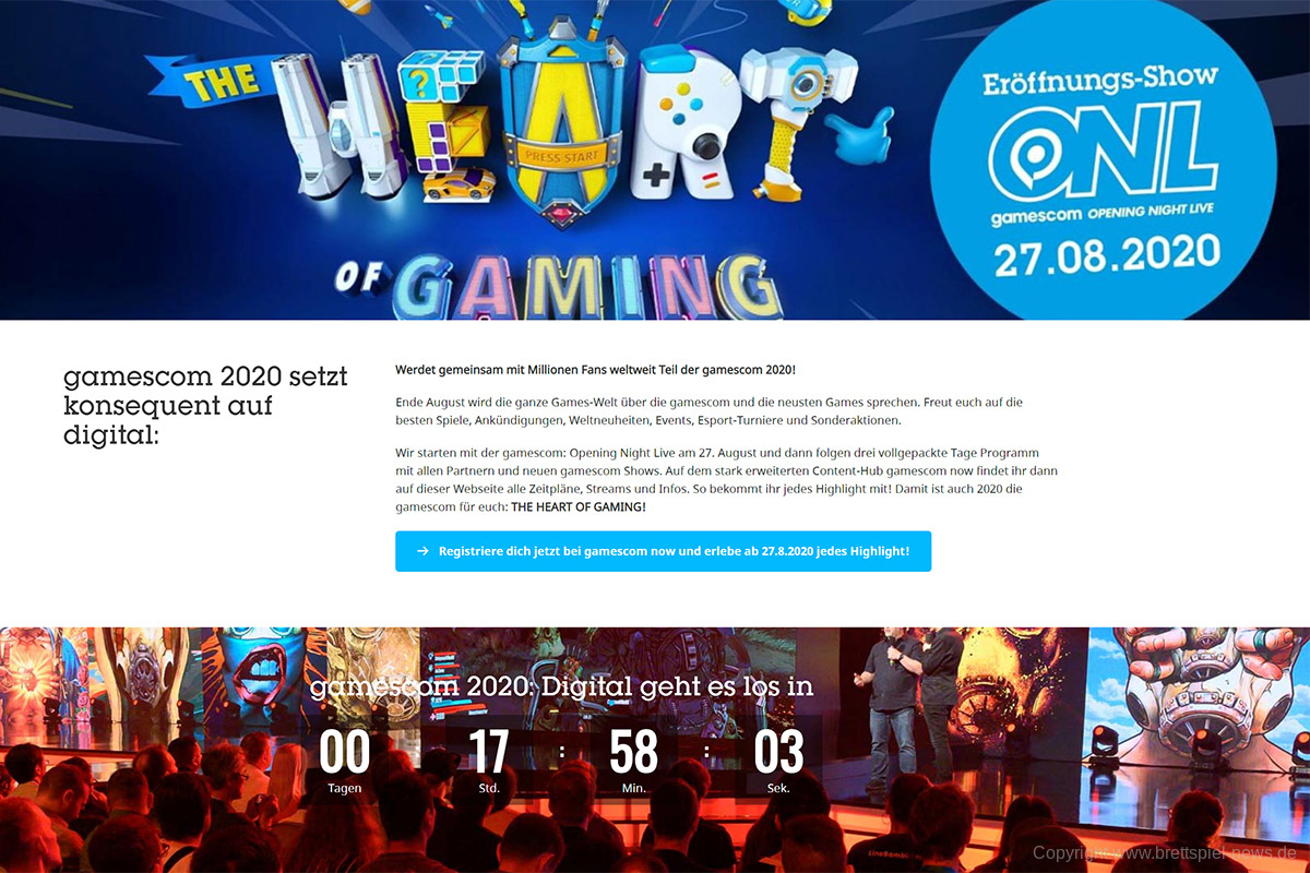 GAMESCOM 2020 // digitale Messe startet heute