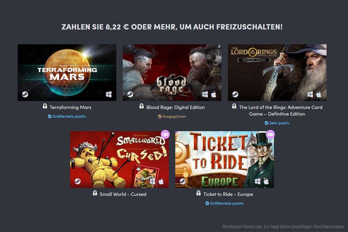 HUMBLE BUNDLE // digitale Brettspiele im Angebot