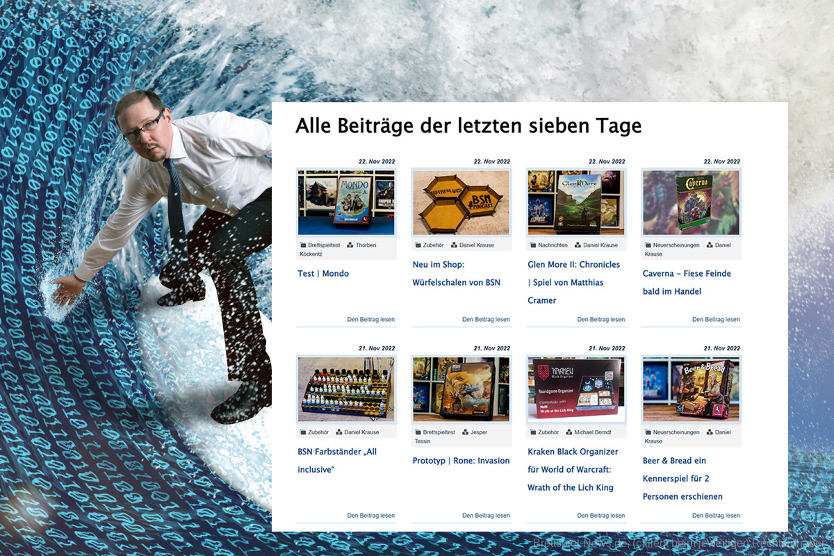 Neu: Beiträge der letzten 7 Tage + Kategorien