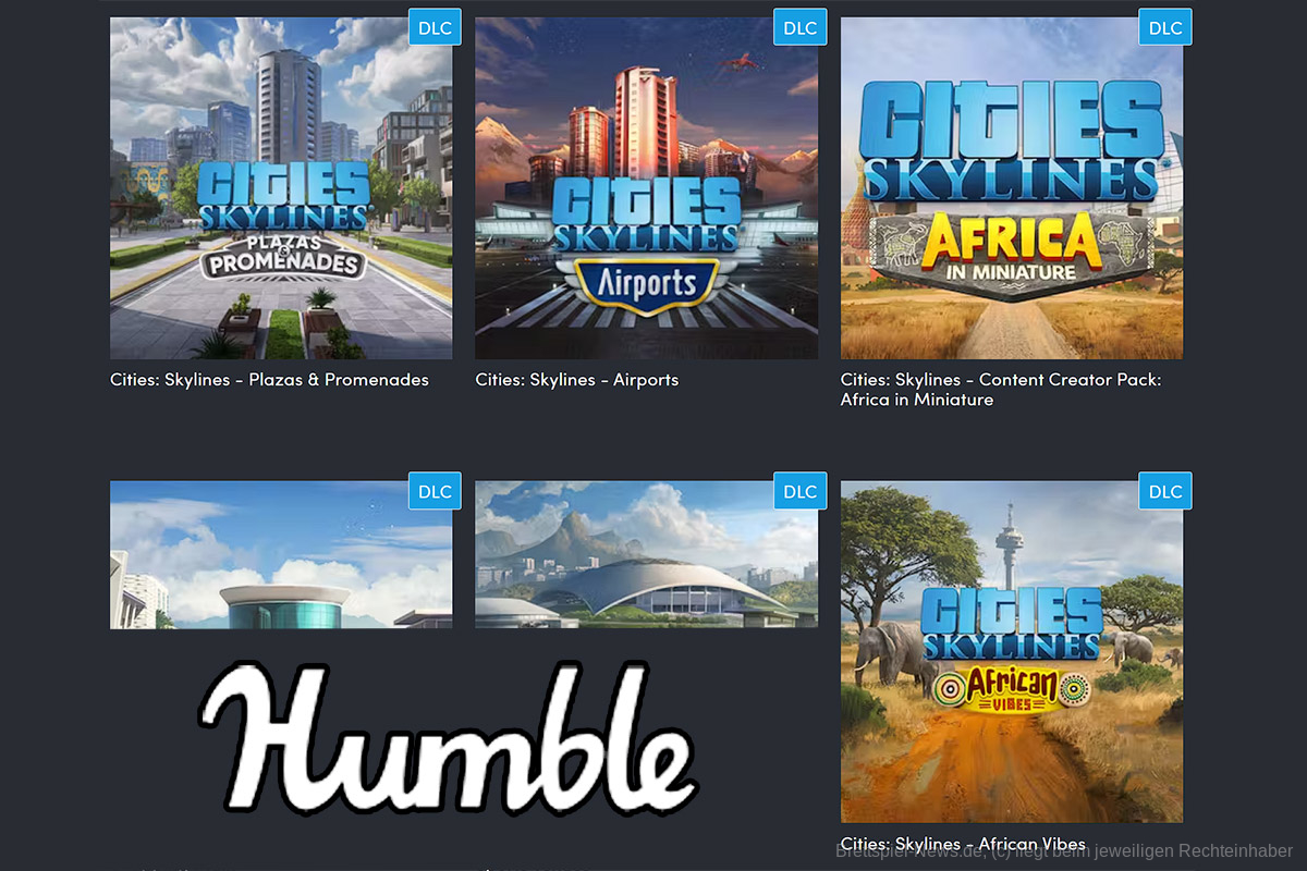 City Skylines derzeit im Humble Bundle mit allen DLCs