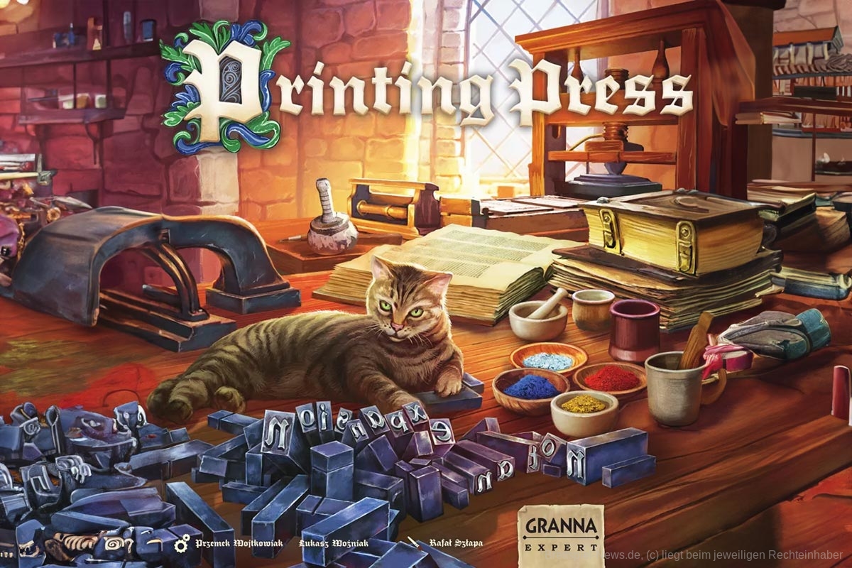 Ein neues Kennerspiel über Druckmaschinen erscheint zur SPIEL'23