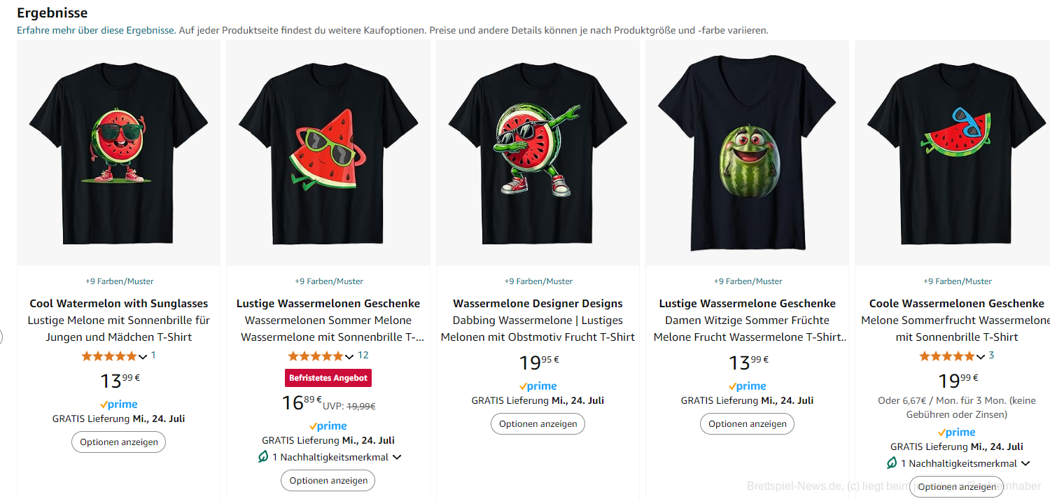 tshirt mit melone