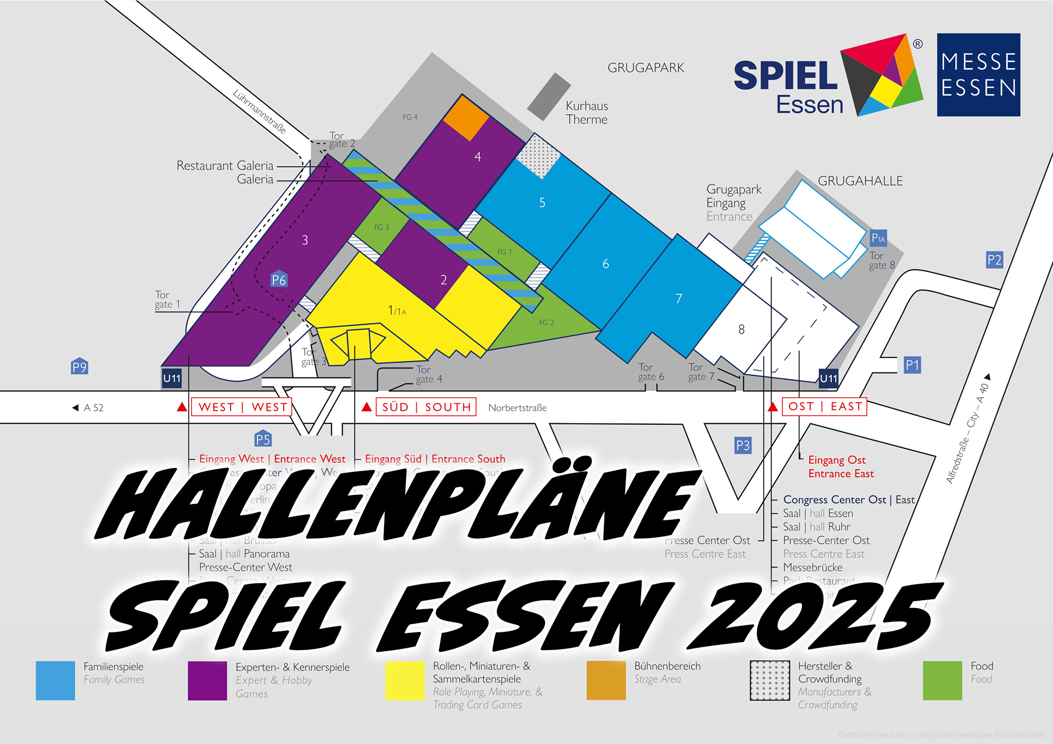 SPIEL Essen 2025 – Hallenpläne online