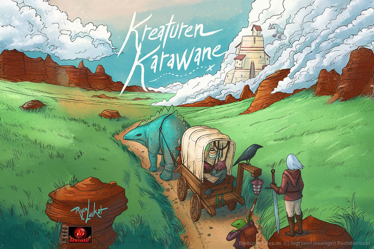 Kreaturen-Karawane (Ryan Laukat): Deutsche Ausgabe von „Creature Caravan“ jetzt vorbestellbar beim Schwerkraft Verlag
