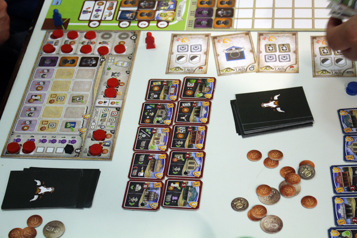 Prototyp  „Great Western Trail“ von Alexander Pfister, Brettspiel, Strategiestpiel