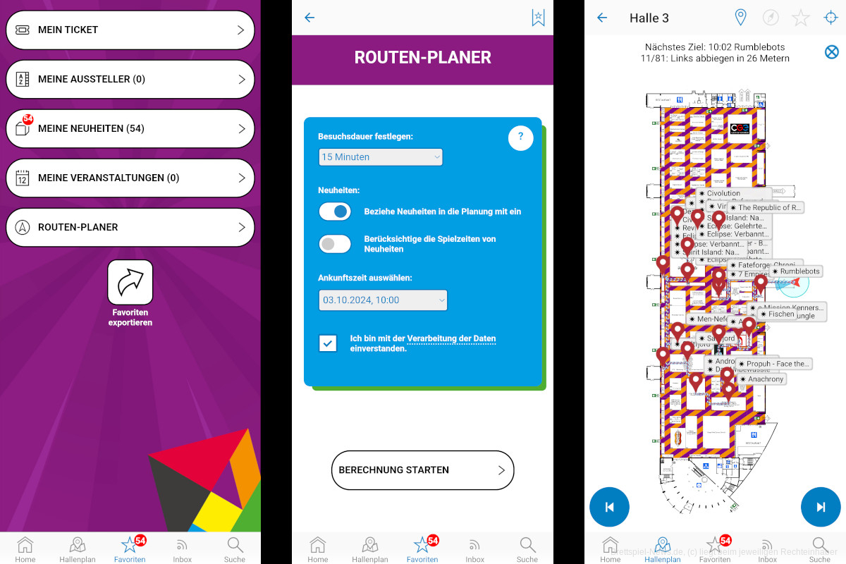 Spiel App Routenplaner