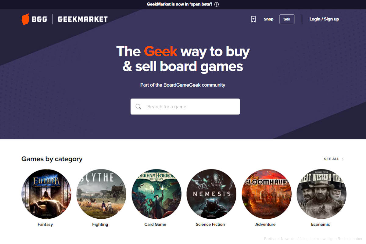 BoardGameGeek, GeekMarket 