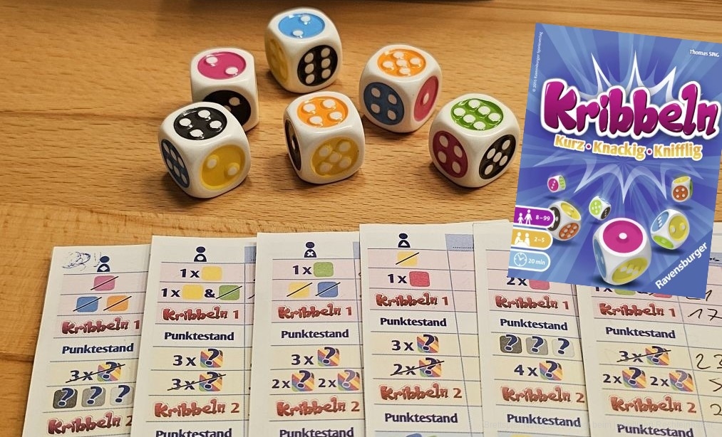 "Kribbeln" ist ein einfaches Push-Your-Luck-Würfelspiel für 2–5 Personen ab 6 Jahren mit einer Spieldauer von etwa 20 Minuten, in dem wir versuchen, bestimmte Farbkombinationen zu werfen.
