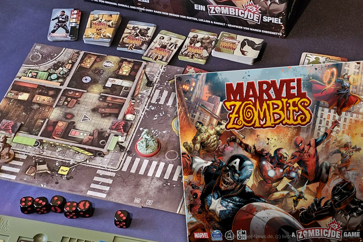 "Marvel Zombies" ist ein sehr einfach gehaltener und somit sehr action-orientierter Dungeoncrawler für 1-6 Personen ab 14 Jahren, mit einer Spielzeit von gut 60 Minuten, in dem wir Superhelden und einfache Menschen fressen und versuchen, unsere Ziele zu erfüllen.