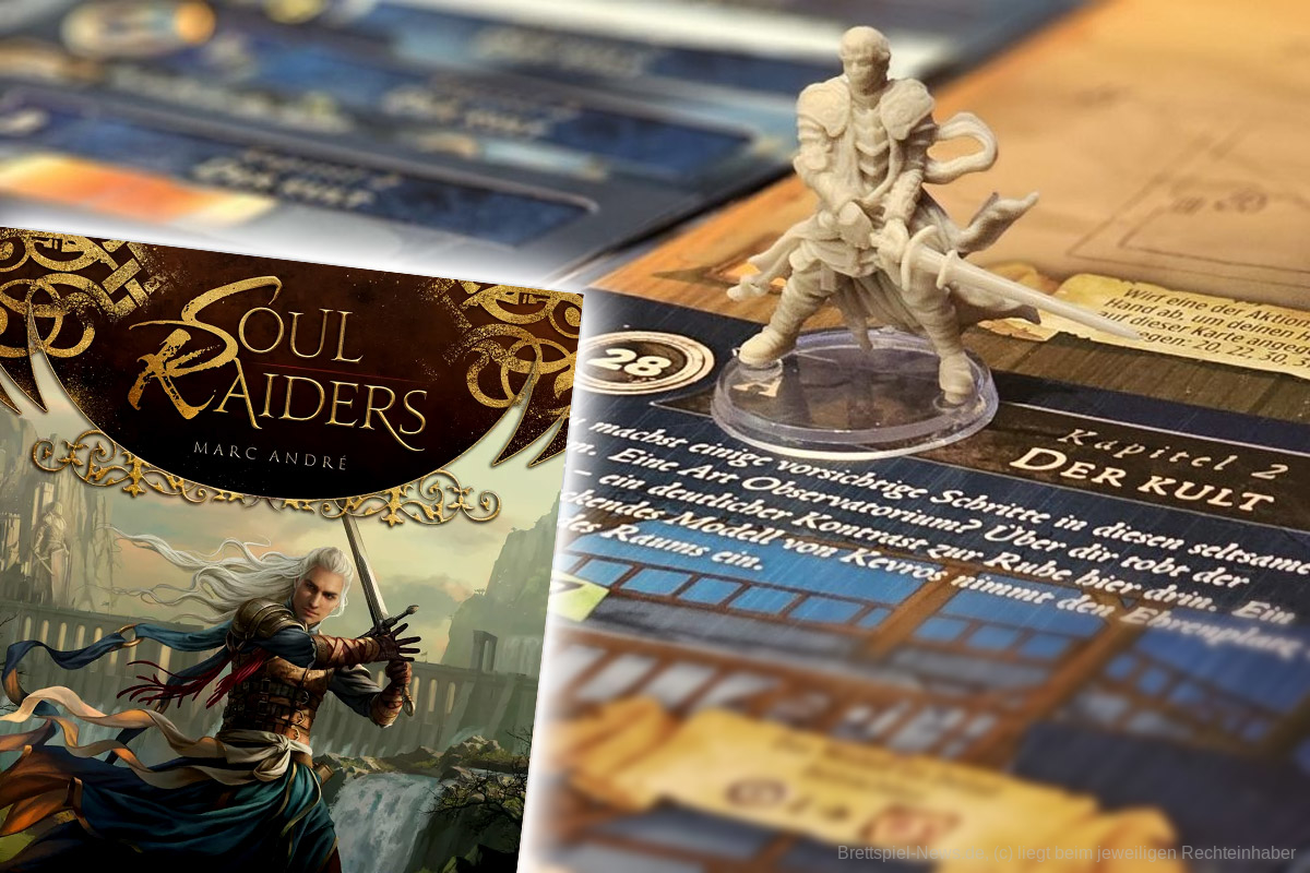"Soul Raiders" ist ein Handmanagement-Abenteuerspiel mit Rogue-like-Elementen für 1–4 Personen ab 10 Jahren mit einer Spielzeit von 60–180 Minuten, in dem wir unsere mit Handkarten gesteuerten Helden durch ein episches Abenteuer begleiten.